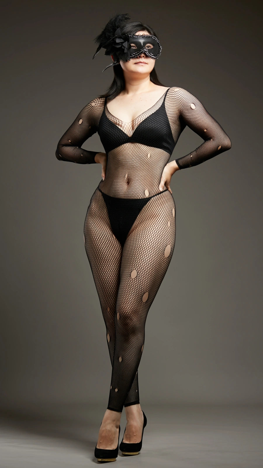 Serpent's Kiss Fishnet Bodystockings - Black