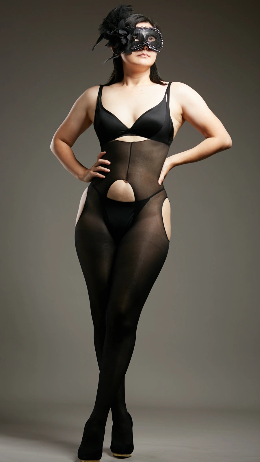 Black Magic Garter Bodystockings - Black