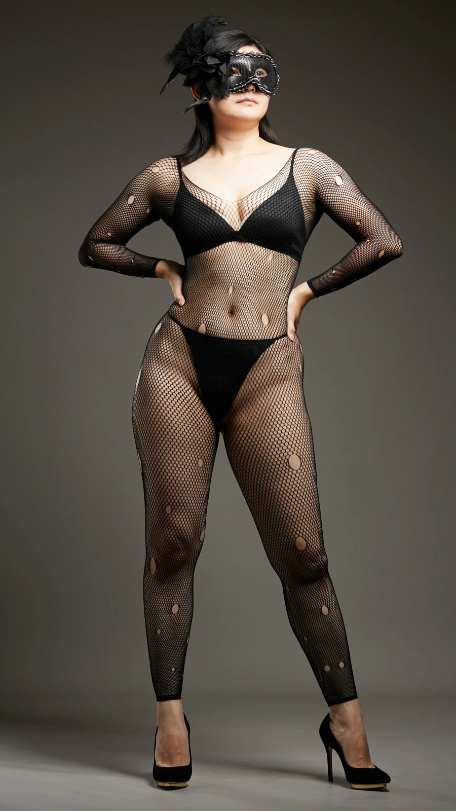 Serpent's Kiss Fishnet Bodystockings - Black